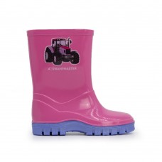 Swampmaster Junior Tractor Wellington Boot Pink/Lilac